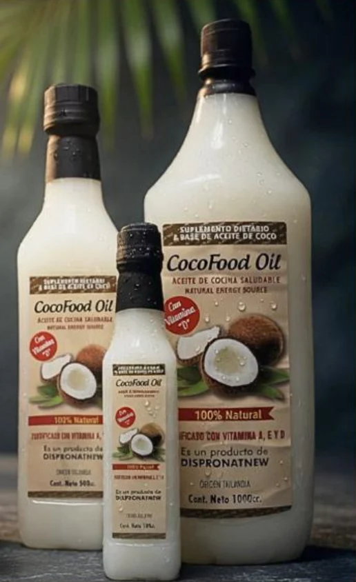 Aceite de coco para cocina: fotografías de sus envases en el catálogo